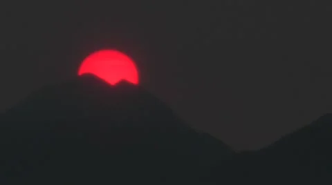 Telephoto Sunset Stock Footage 50268328