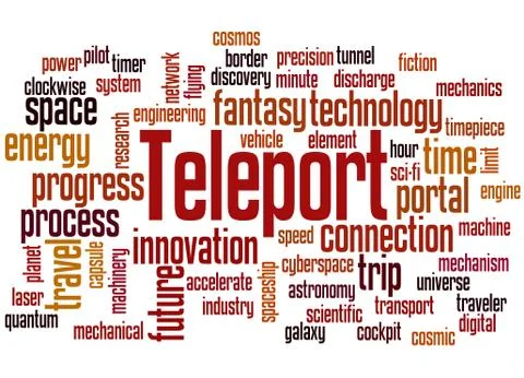 Teleport word cloud concept 스톡 일러스트
