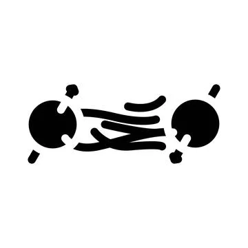Teleportation quantum computer glyph icon vector illustration Stock-Illustration