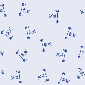 Teleportation quantum computer glyph seamless pattern Stock-Illustration