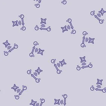 Teleportation quantum computer line seamless pattern イラスト素材