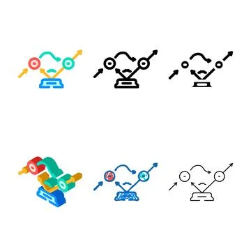 Teleportation quantum technology color icon vector series Stockillustratie