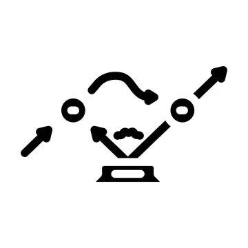 Teleportation quantum technology glyph icon vector illustration 스톡 일러스트