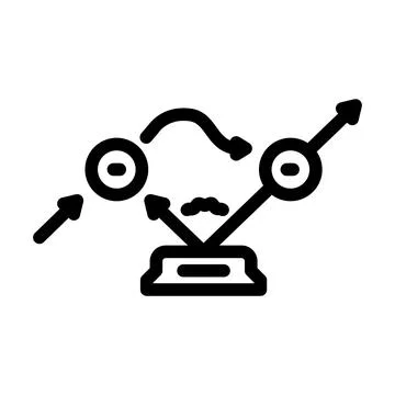 Teleportation quantum technology line icon vector illustration Stock Illustration
