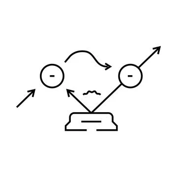 Teleportation quantum technology line icon vector illustration Stock Illustration