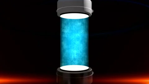 Teleportation. Transformation an object in space. Science fiction. Illustration Stock Footage 145185127