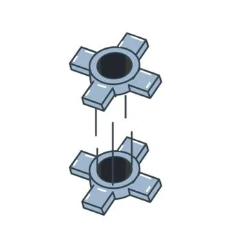 Teleporter capsule machine icon Stock Illustration