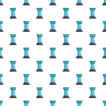 Teleporter capsules repeating seamless pattern Illustrazione stock