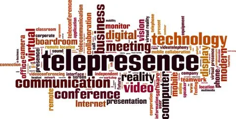 Telepresence word cloud Stock Illustration