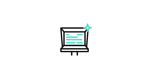 Teleprompter Animated Icon Stock Footage 320345051