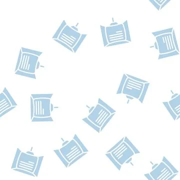 Teleprompter electronic equipment glyph vector seamless pattern Illustrazione stock