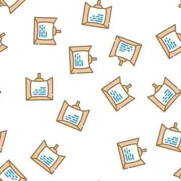 Teleprompter electronic equipment vector seamless pattern Stock Illustration