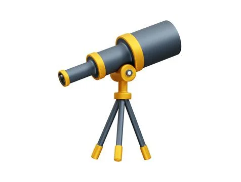 Telescope 3d Icon vector illustration 스톡 일러스트