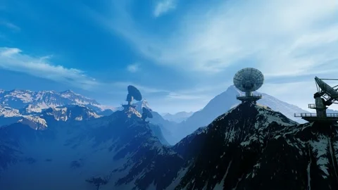 Telescope antennas in the mountains Stock-Footage 245918253