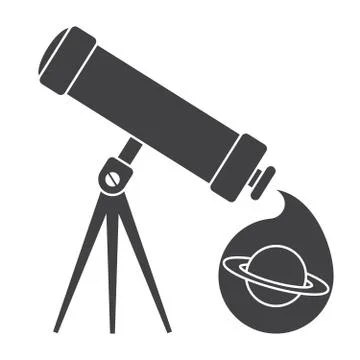 Telescope for Astronomy Stock Illustration