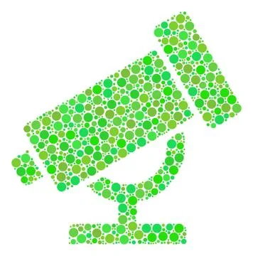 Telescope Collage of Dots Stock Illustration