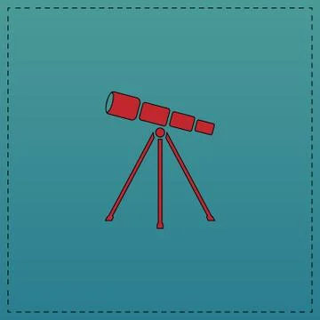 Telescope computer symbol Stock Illustration