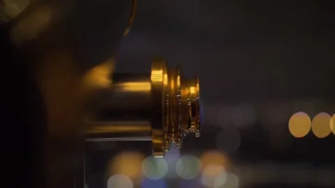 Telescope on the Eiffel Tower Stock Footage 146685969