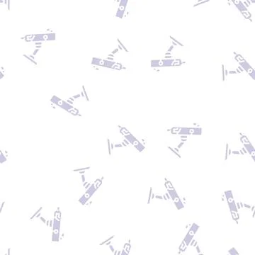 Telescope equipment glyph vector seamless pattern Stockillustratie