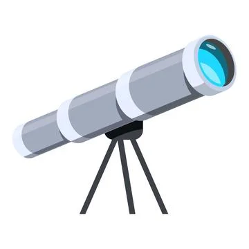 Telescope exploring the vastness of space on a tripod stand Stock Illustration