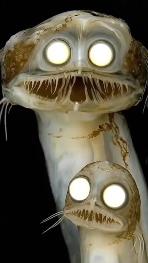 Telescope fish sighting in the deep sea 库存影片 330742947
