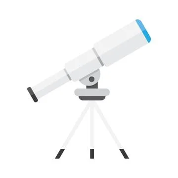 Telescope Flat design Illustrazione stock
