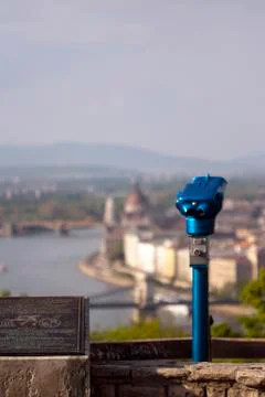 Telescope on the hill Stock Photos