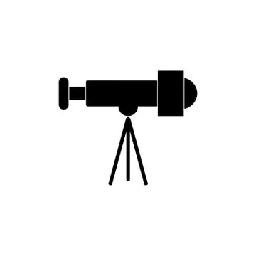 Telescope icon element of space icon for mobile concept and web apps. Thin li Illustrazione stock