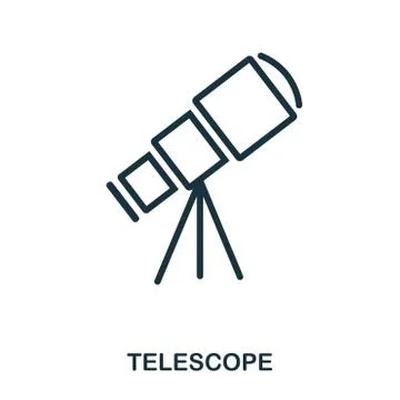 Telescope icon. Flat style icon design. UI. Illustration of telescope icon Stock Illustration