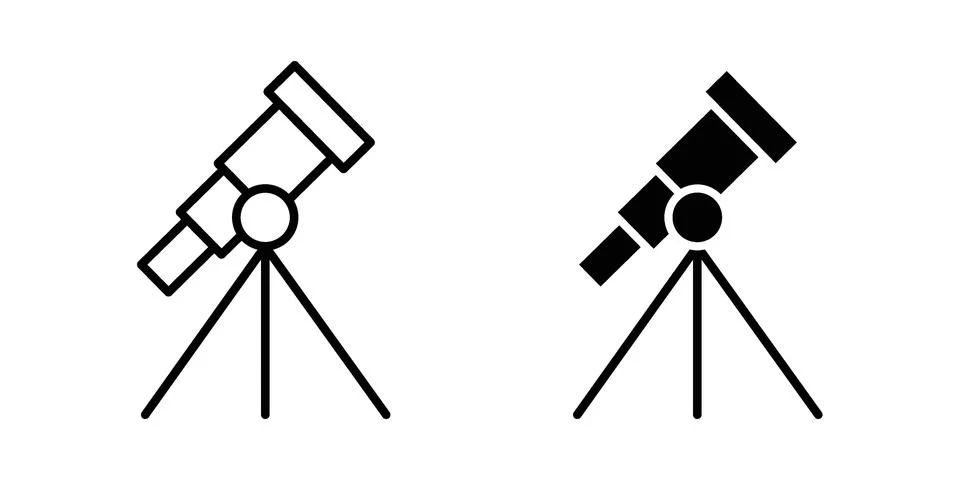 Telescope icon graphic element. web icon set Stock Illustration