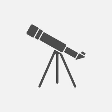 Telescope icon isolated on white background. Vector illustration. Stock Illustration