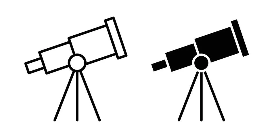 Telescope icon or illustration vector symbols 스톡 일러스트