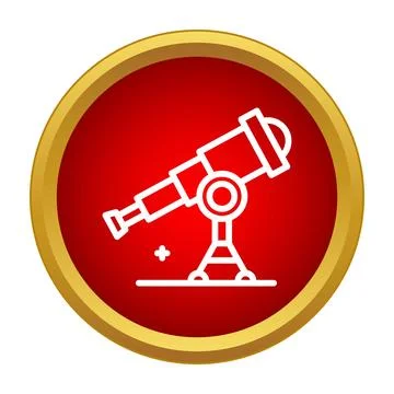 Telescope icon representing astronomy science and space exploration Stock Illustration