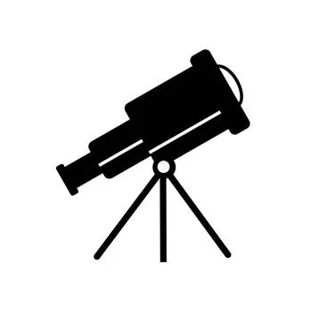 Telescope icon vector illustration logo template for many purpose. Isolated on Stock Illustration