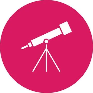 Telescope icon vector image. Illustrazione stock