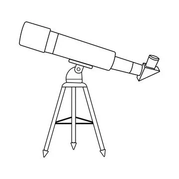 Telescope illustration icon design Stock Illustration