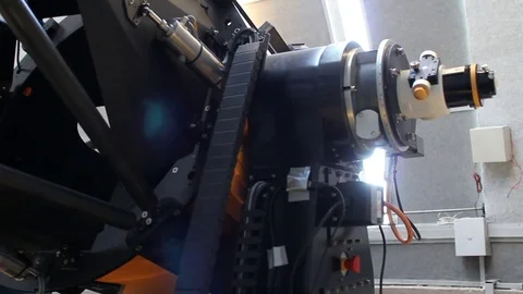 Telescope inside the dome of an observatory. Stock Footage 81613151