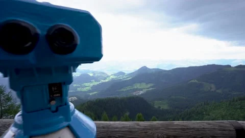 Telescope with ladnscape view Video stock 201479468