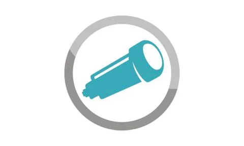 Telescope Logo Design Template Vector Illustrazione stock