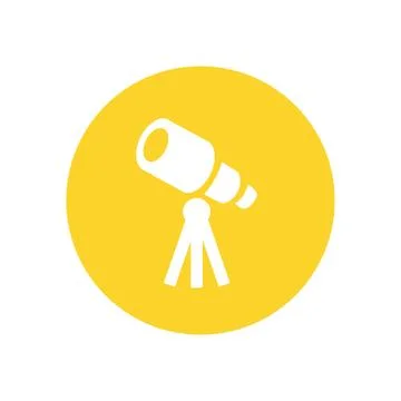 Telescope logo on a white background. Vector illustration. Stock Illustration