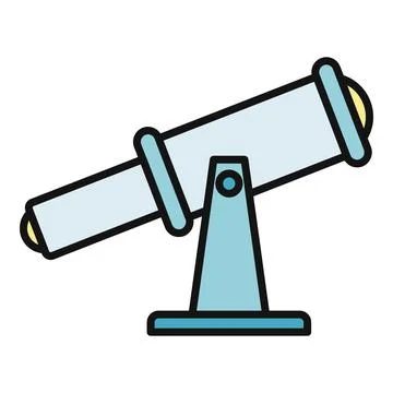 Telescope observing stars and exploring outer space Stock Illustration