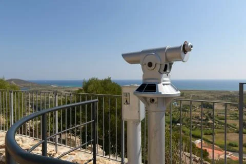 Telescope for Panoramic Views Stock Photos