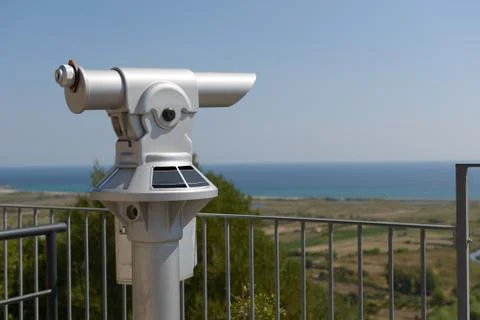 Telescope for Panoramic Views Stock Photos