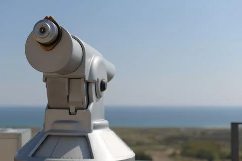 Telescope for Panoramic Views Stock Photos