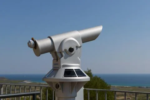 Telescope for Panoramic Views Stock Photos
