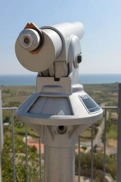 Telescope for Panoramic Views Stock Photos