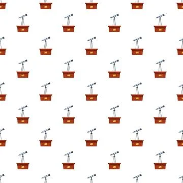Telescope pattern creating science astronomy exploration background Illustrazione stock