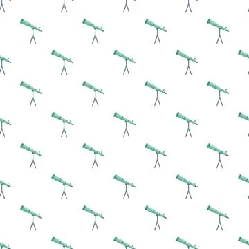 Telescope pattern discovering astronomy, science, and space Stock Illustration