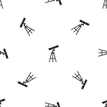 Telescope pattern seamless black 스톡 일러스트
