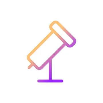 Telescope pixel perfect gradient linear ui icon 스톡 일러스트